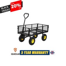 Beach Wagon Cart Solid Folding Garden Cart Utility Wagon Collapsible Steel Heavy