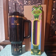 Stanley x Wicked 40oz Tumbler Target Exclusive ELPHABA FOR GOOD & Straw 4 Pack
