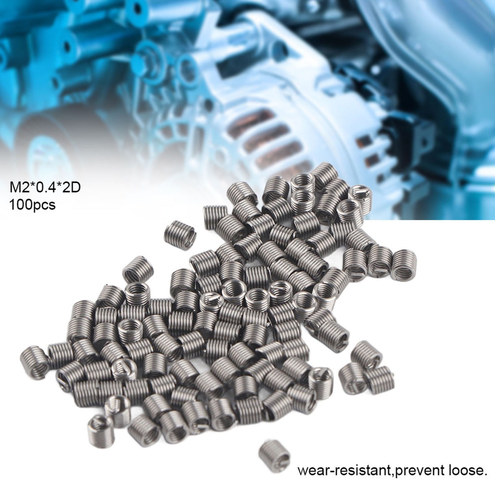 100pcs Helical Inserts For Thread Repair And Connection Strength