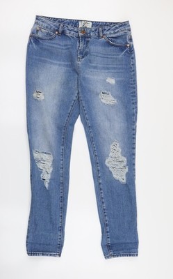 Miss Denim Damen blau gerade Jeans Größe 10 L20 in