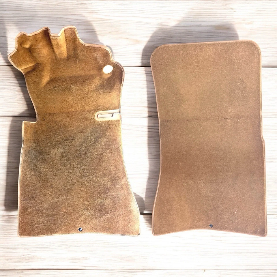 81-91 Mercedes Benz W126 Gen1 Gen2 Palomino Color Front Carpet L&R 560SEL 300SE - Image 3 of 4