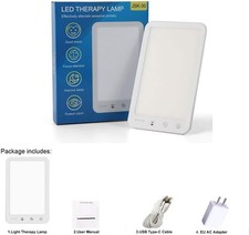 CGBOOM Light Therapy Lamp, UV-Free 10000 Lux Sun Lamp with Adjustable Brightness