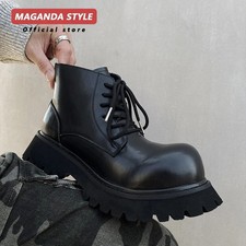 Big Head Short Boots Men Niche American Retro...