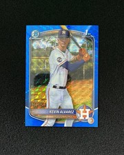 2025 Topps Bowman Chrome Prospects Kevin Alvarez Blue Geometric 086/150 1ST QI95