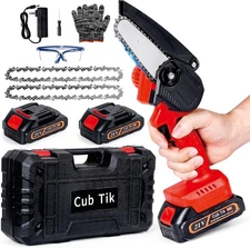 Mini Chainsaw Cordless 4-Inch Power Chain Saws -Hand Handheld Portable Chains...