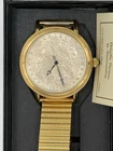 Staur 1921 Morgan Silver Dollar Gold Tone Watch w/ Box & Papers (Not Running)