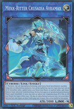 YuGiOh Mekk-Ritter Crusadia Avramax (V.1) RA01-DE044 Super Rare Played 1st