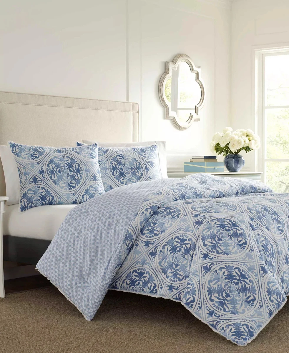Laura Ashley - Juego de edredón matrimonial/Queen, Ropa de Cama