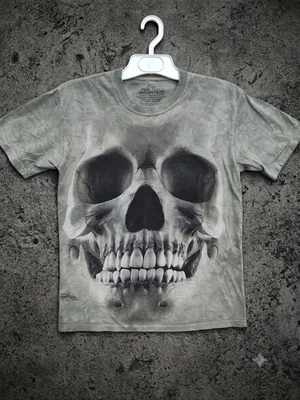 Camiseta The Mountain Big Face Calavera Pequeña S Gris Tie Dye David Penfound Gótico - Imagen 1 de 4