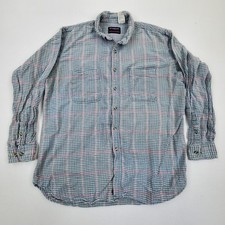 Vtg 80s 90s McGregor Mens Flannel Shirt XLT Gingham Plaid Long Sleeve Buttondown