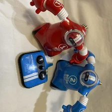Sharper Image Bish 1 &Bosh 2 Fighting Robots With 1 Controller 
