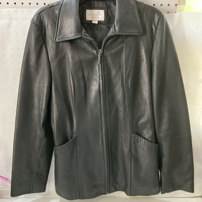 WORTHINGTONジャケット Worthington Genuine Lambskin Leather Black Jacket Womens Large