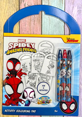 Malbuch Marvel Spidey Aktivitäten-Zeichenset für Kinder Malen Zeichen Rätsel