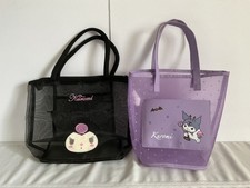 Kuromi Miniso Mesh Tote Purple Bag Black Sheer Mesh Bag