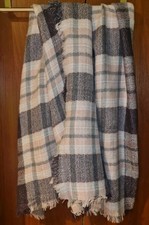 XXL Schal Halstuch Schultertuch Stola Grau Pink Glitzer Groß Winter Karo