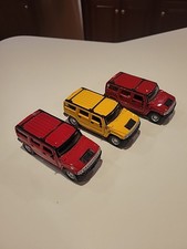 Lot Of 3 Maisto Hummer H2 Diecast Model Toy Car 1:46 Friction Toy 4" Car