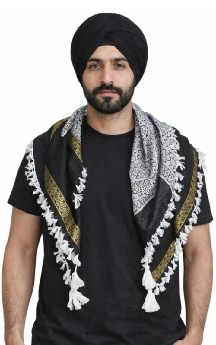 Heavy Scarf Men & Women - Black fancy Large Scarf Polycotton
Opens in a new window or tab