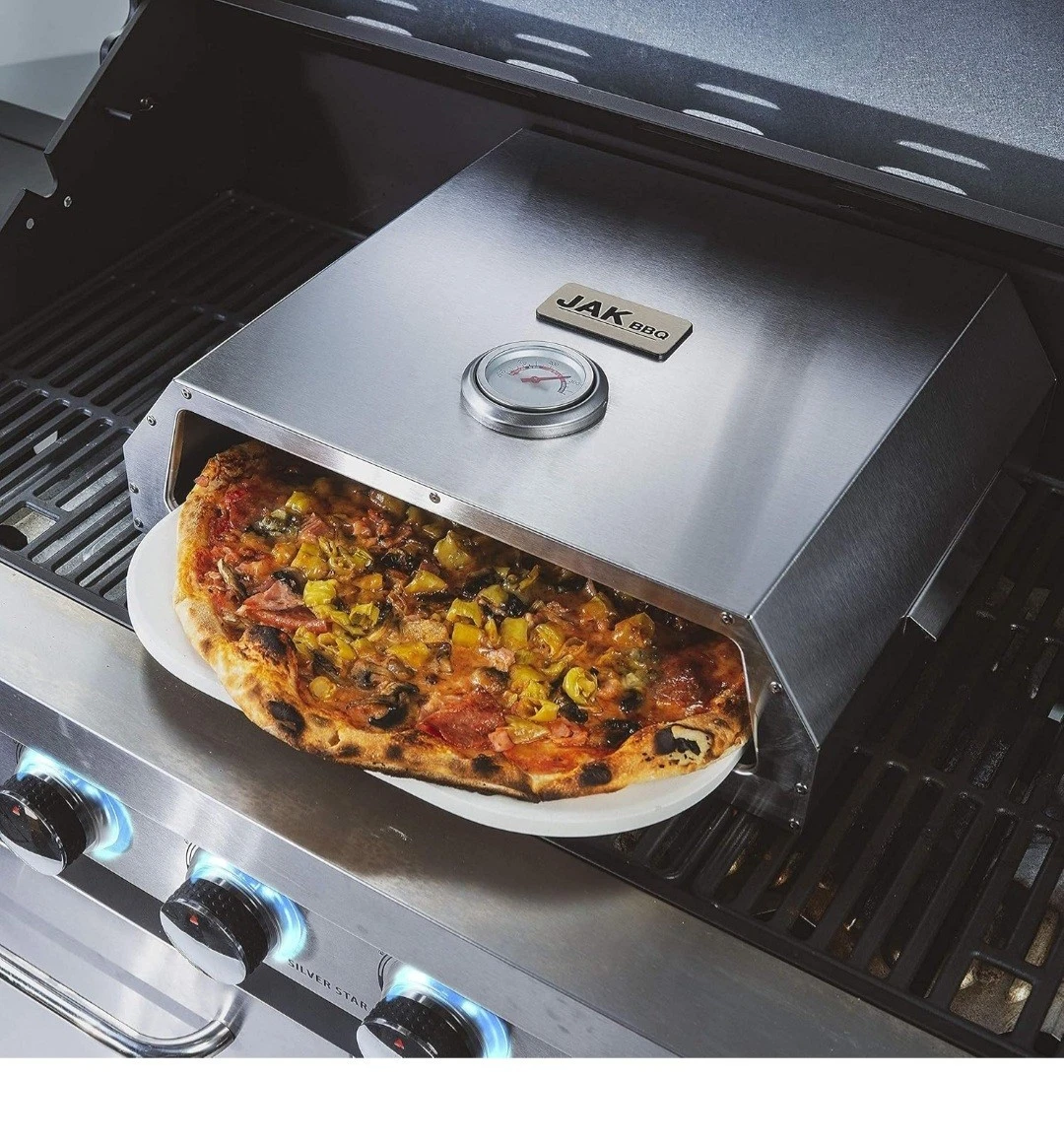 Jak BBQ Grill Top Pizza Oven Set With Stone J 20 Silver Stainless Steel New
Opens in a new window or