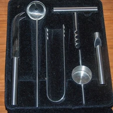 Vtg STELTON of DENMARK 6 Pc Bar Set Danish by Arne Jacobsen & Peter Holmblad