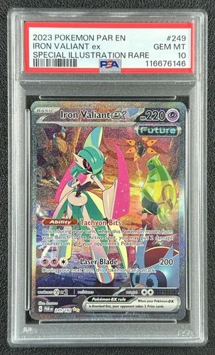 IRON VALIANT EX PSA 10 2023 POKEMON SV PARADOX RIFT #249/182 PAR EN SIR 6146