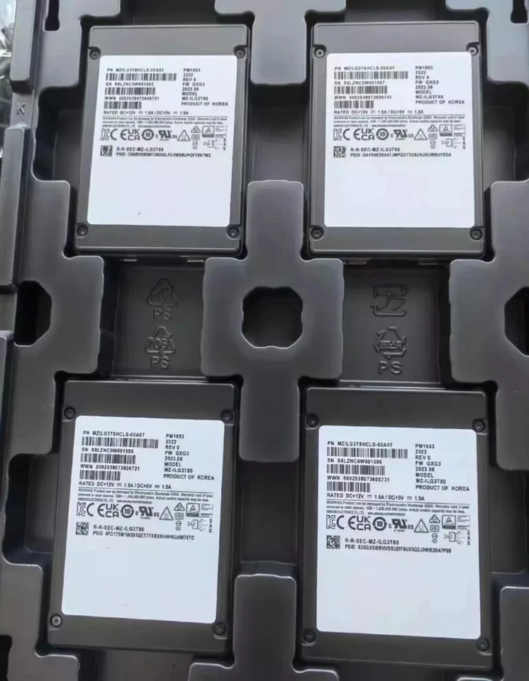 Samsung PM1653 3.84TB SSD 2.5" SAS 24Gbps MZ-ILG3T80 MZILG3T8HCLS-00A07 - Image 2 of 2