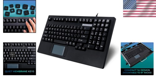 AKB-425UB Ergonomic Touchpad Keyboard - Plug-and-Play USB, Perfect for Business - Picture 2 of 11