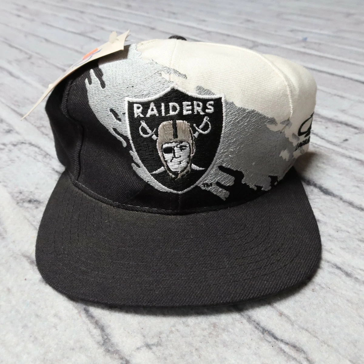 Vintage Deadstock Los Angeles Raiders Splash Snapback Hat Oakland Las Vegas 0722