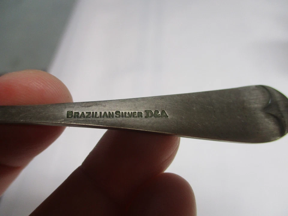 6 ANTIQUE D & A DANIEL & ARTER BRAZILIAN & BENGAL SILVER COFFEE TEASPOONS - Image 4 of 4