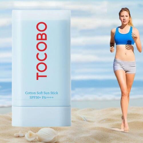 19g Tocobo Cotton Soft Sun Stick Sunscreen SPF50 High Protection Sunscreen Stick - Foto 5 di 12