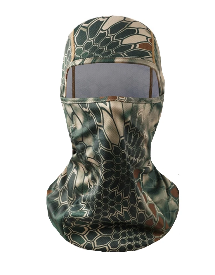 Camouflage Balaclava Veil Face Veil Green or Brown Snake Camo Hunting Face Mask