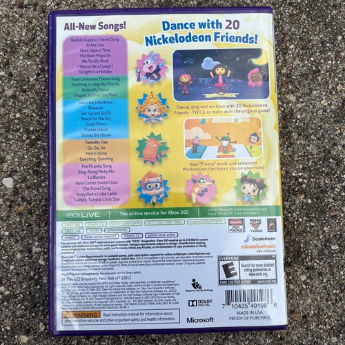 Nickelodeon Dance 2 - Xbox 360 VideoGames Complete Case, Disc & Manual - Picture 4 of 4