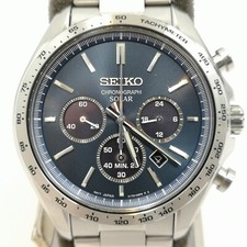 SEIKO SELECTION SBPY163 Blue Panda Chronograph Solar Men's Watch New in Box