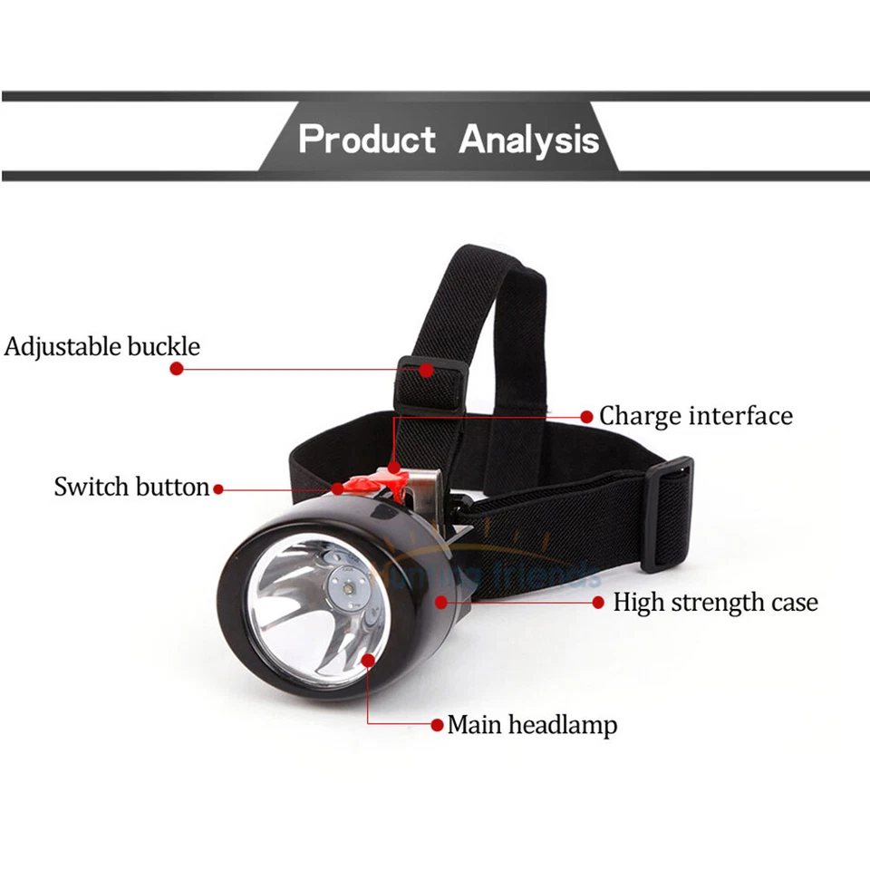 Coon Luces de Caza Seguridad Minería Lámpara Recargable Mineros LED Lámpara Impermeable Foto 4 de 4