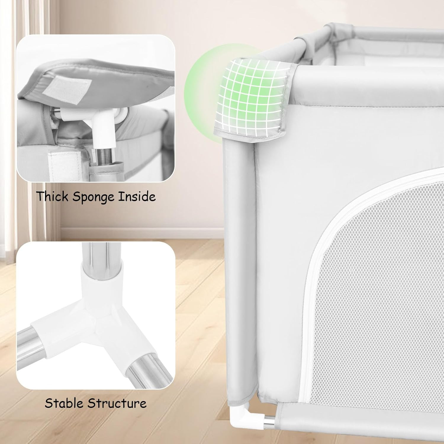 Extra Large Baby Playpen 71 X59 Kids Activity Play Center Mesh Anti