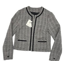 NWT Banana Republic Black Gray Diamond Print Blazer Size 4 Brand New MSRP 119.9