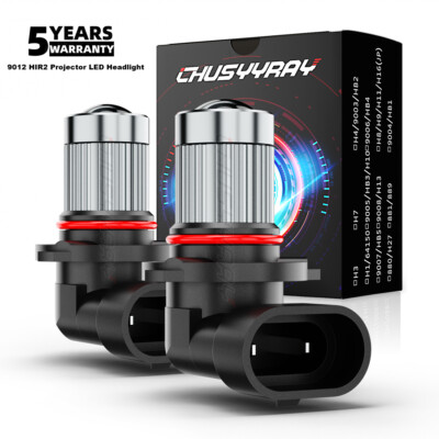 For Cadillac ATS 2013-2019 2x 9012 LED Headlight Hi/Low Beams 6000K White Bulbs