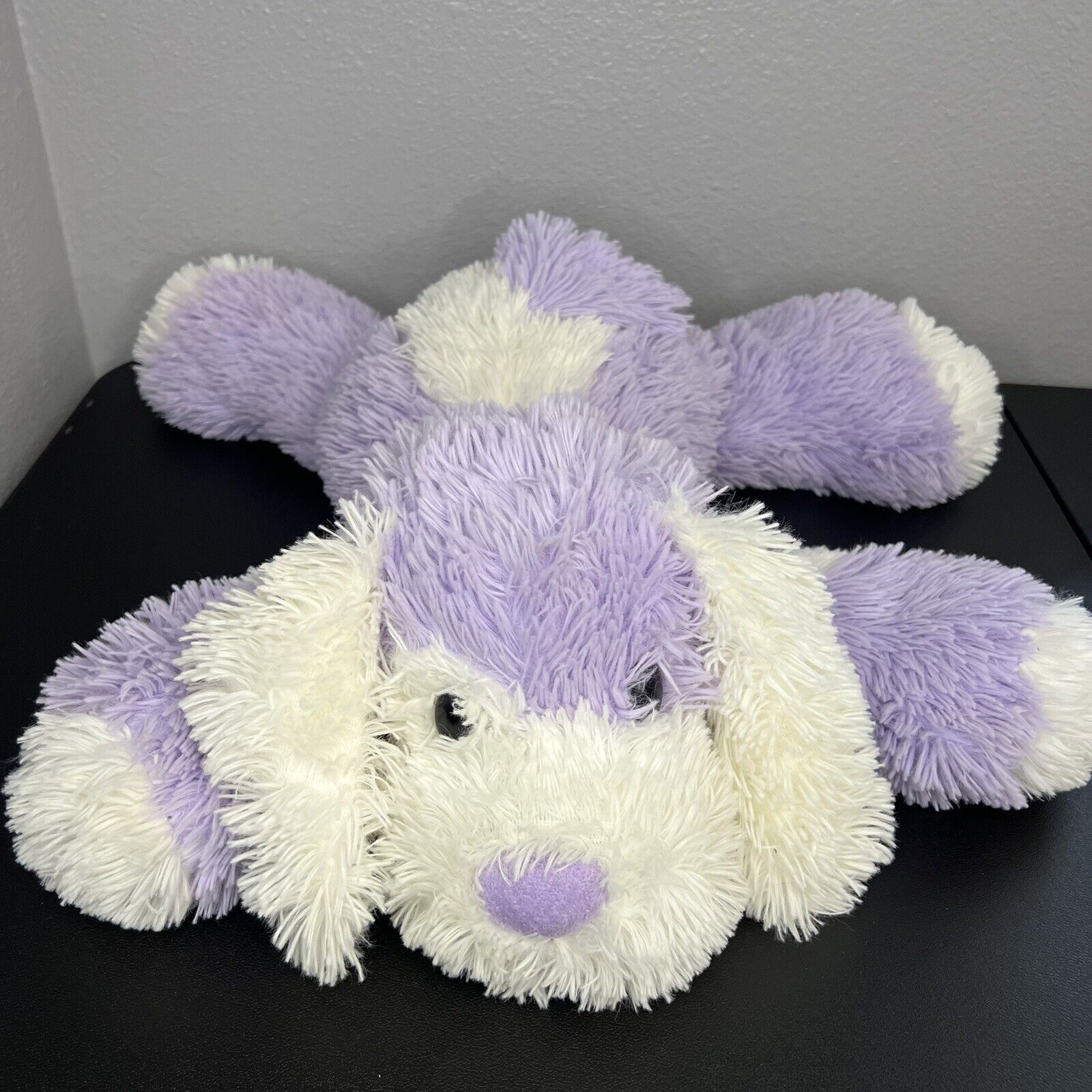 Toys R Us Purple Shaggy Dog Stuffed Animal Plush Toy Puppy Floppy 22