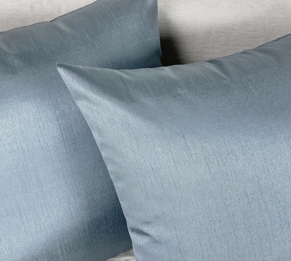 Aiking Home Solid Faux Silk Euro Sham/Pillow Cover, Zipper Closure, 26