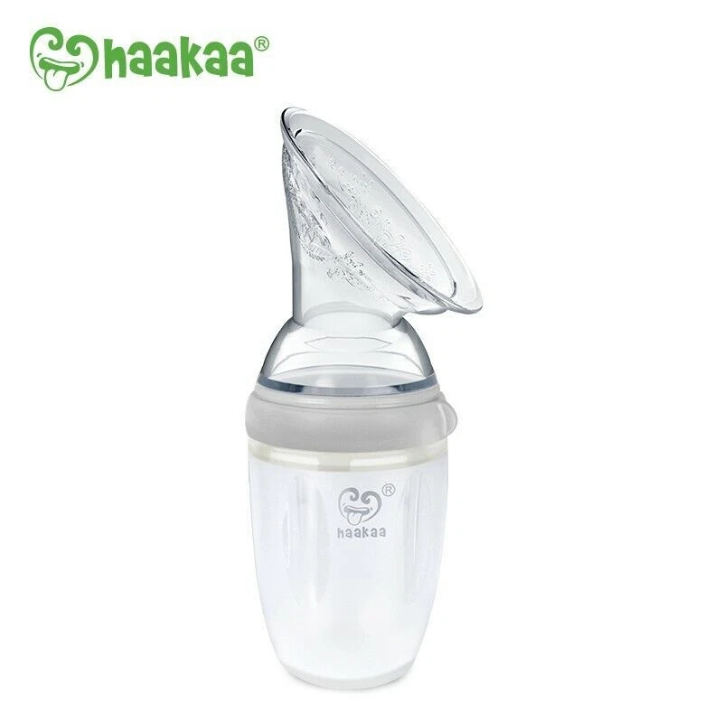 Haakaa Silicone Manual Breast Pump 250mL - Grey (Gen. 3) BPA Free - Image 2 of 2