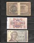 East Europe 3 Different Ag Circulated Banknote Paper Money Collection Lot