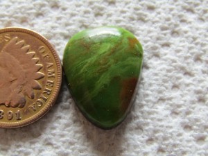 Green Alunite Cab 8.7 carat rare free form hand cut cabochon 