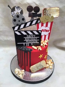 Movie Theme Cake Topper Cinema Cake Topper Clapper Board Film Camera Popcorn Ebay