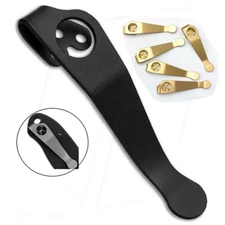 Black,Stone Wash Deep Carry Pocket clip Titanium For Spyderco Para 3 or Smock-