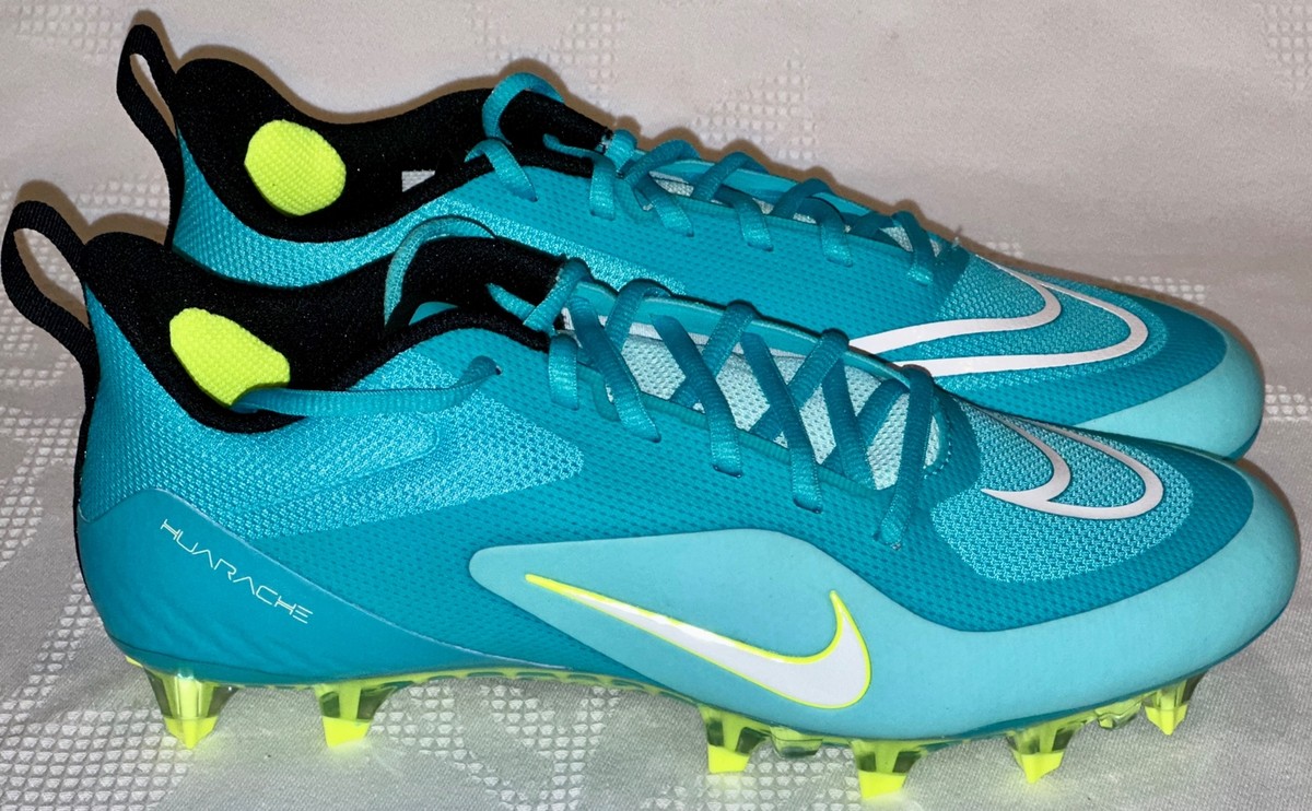 【中古品】NIKE ラクロス スパイク ハラチ8 26.5 cm (US8.5） NIKE Alpha Huarache 8 Pro Molded Turquoise Blue Volt
