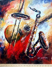 Original Oil Painting - Musical Abstract