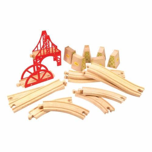 SainSmart Jr. Train En Bois 12 Pièces – Avec Boîte De Rangement, Aimants Compatibles Toutes Marques – Pour Enfants Dès 3 Ans !