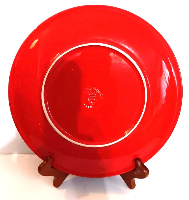 Waechtersbach ~ Plato de Cena Árbol de Navidad Rojo Alemania Occidental Como Nuevo Foto 2 de 2