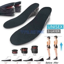 7cm Men Shoe Lift Insole Air Cushion Heel insert Increase Taller Height 3-Layer.