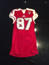 Game Worn Used Miami Red Hawks Football Jersey Adidas Size L #87