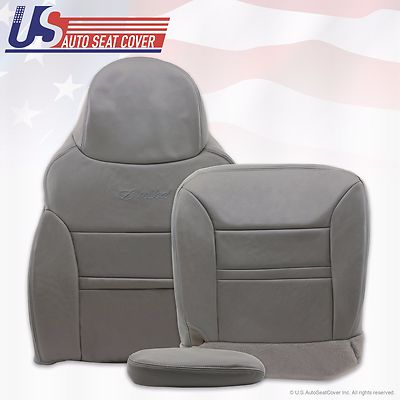 2001 Ford Excursion Limited Driver Bottom-Top-Armrest Leather Seat Cover Gray